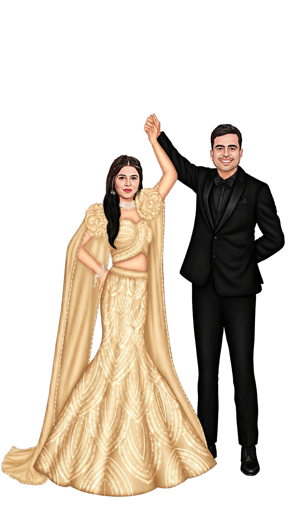 Reception couple illustration